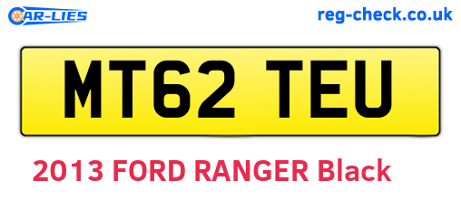 MT62TEU are the vehicle registration plates.