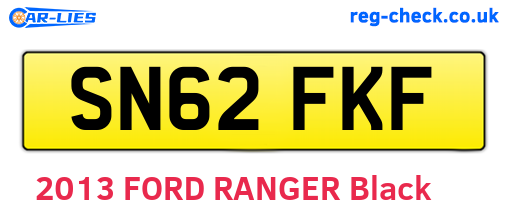 SN62FKF are the vehicle registration plates.