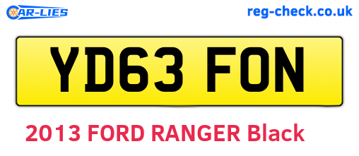 YD63FON are the vehicle registration plates.