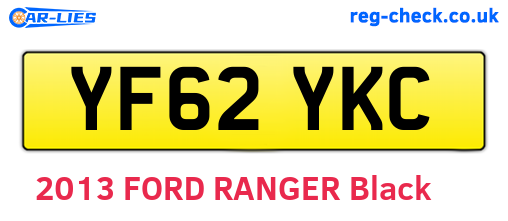 YF62YKC are the vehicle registration plates.