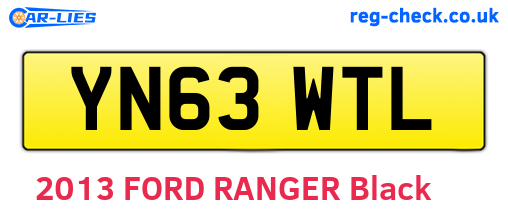 YN63WTL are the vehicle registration plates.