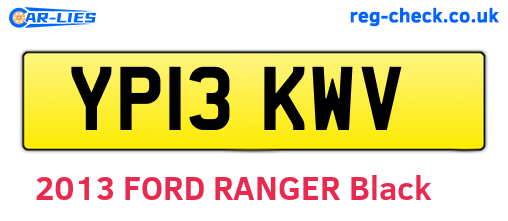YP13KWV are the vehicle registration plates.