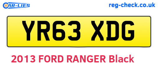 YR63XDG are the vehicle registration plates.