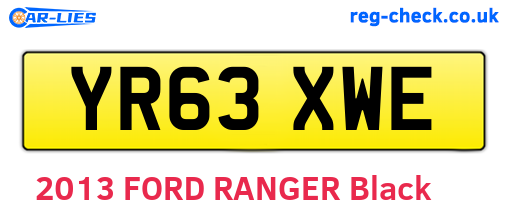 YR63XWE are the vehicle registration plates.