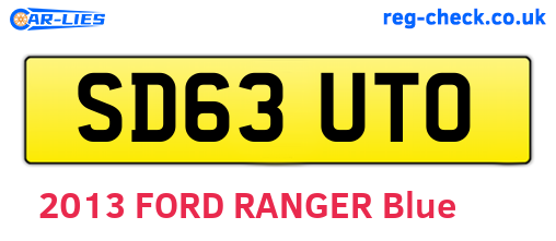 SD63UTO are the vehicle registration plates.