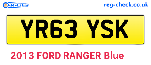YR63YSK are the vehicle registration plates.