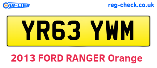 YR63YWM are the vehicle registration plates.