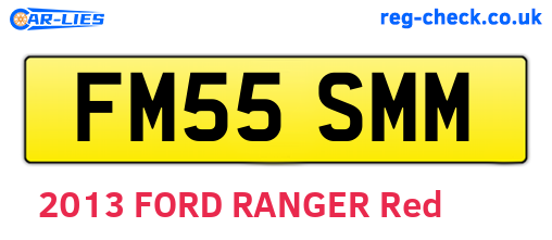 FM55SMM are the vehicle registration plates.