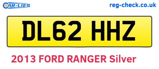 DL62HHZ are the vehicle registration plates.