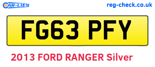 FG63PFY are the vehicle registration plates.