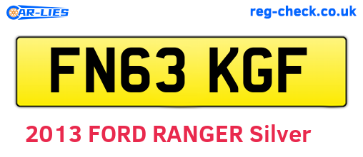 FN63KGF are the vehicle registration plates.