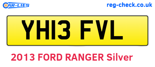 YH13FVL are the vehicle registration plates.