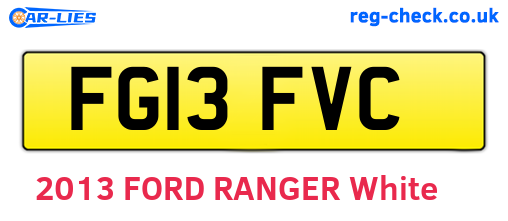 FG13FVC are the vehicle registration plates.