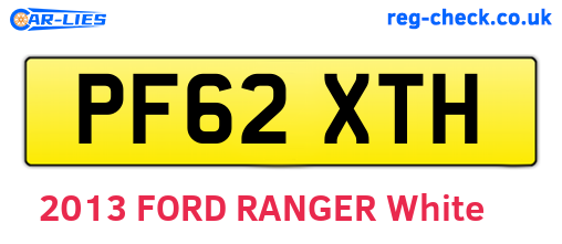 PF62XTH are the vehicle registration plates.