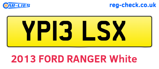 YP13LSX are the vehicle registration plates.