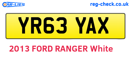 YR63YAX are the vehicle registration plates.