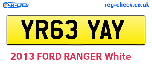 YR63YAY are the vehicle registration plates.