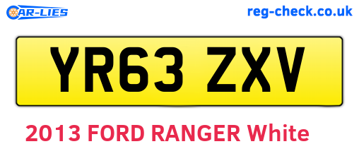 YR63ZXV are the vehicle registration plates.