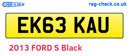EK63KAU are the vehicle registration plates.
