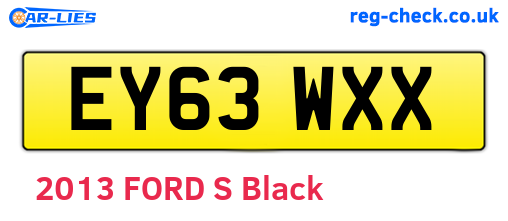 EY63WXX are the vehicle registration plates.