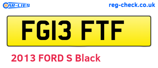 FG13FTF are the vehicle registration plates.