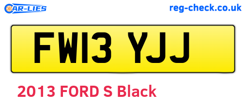 FW13YJJ are the vehicle registration plates.