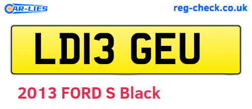 LD13GEU are the vehicle registration plates.