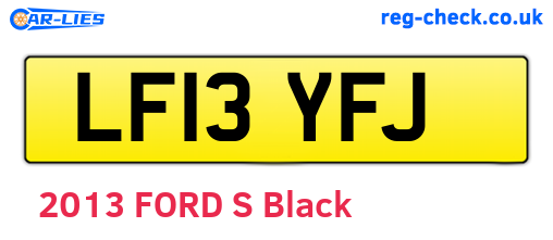 LF13YFJ are the vehicle registration plates.