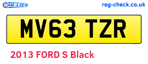 MV63TZR are the vehicle registration plates.