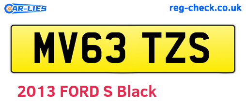MV63TZS are the vehicle registration plates.