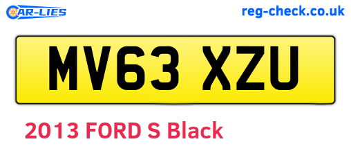 MV63XZU are the vehicle registration plates.