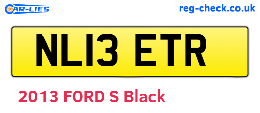 NL13ETR are the vehicle registration plates.