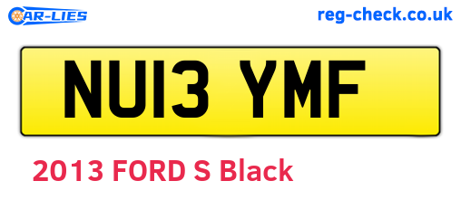 NU13YMF are the vehicle registration plates.