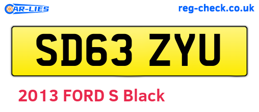 SD63ZYU are the vehicle registration plates.