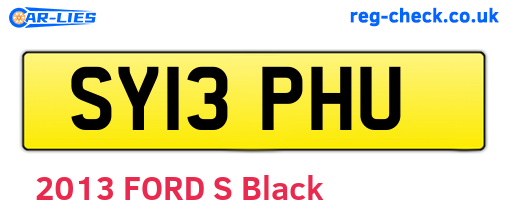 SY13PHU are the vehicle registration plates.