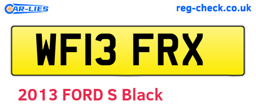 WF13FRX are the vehicle registration plates.