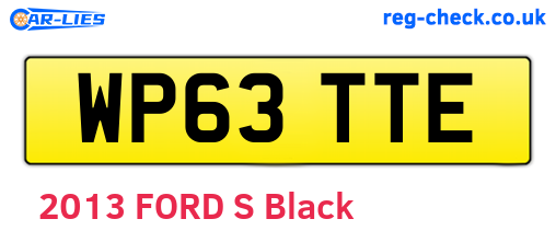 WP63TTE are the vehicle registration plates.