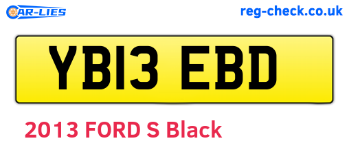 YB13EBD are the vehicle registration plates.