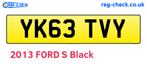 YK63TVY are the vehicle registration plates.