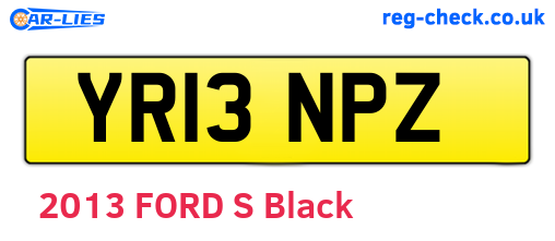 YR13NPZ are the vehicle registration plates.