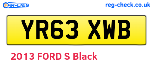 YR63XWB are the vehicle registration plates.