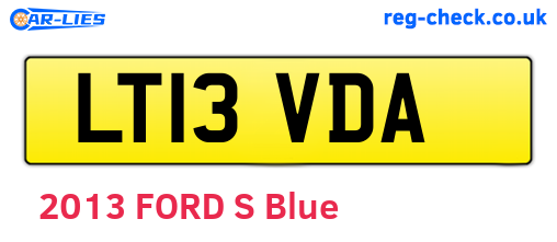 LT13VDA are the vehicle registration plates.