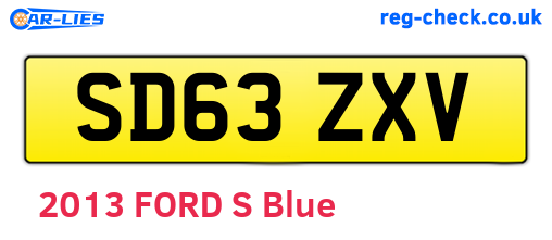 SD63ZXV are the vehicle registration plates.