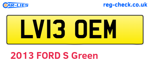 LV13OEM are the vehicle registration plates.