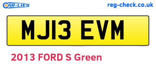 MJ13EVM are the vehicle registration plates.