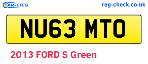 NU63MTO are the vehicle registration plates.