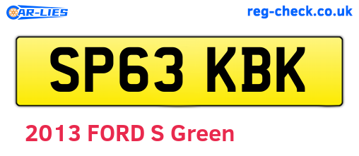 SP63KBK are the vehicle registration plates.