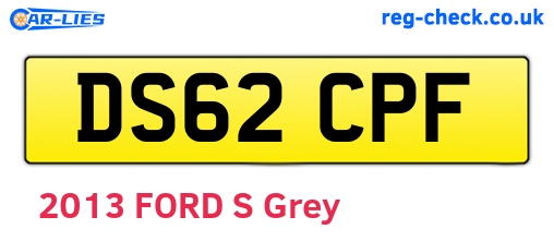 DS62CPF are the vehicle registration plates.