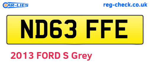 ND63FFE are the vehicle registration plates.