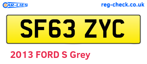 SF63ZYC are the vehicle registration plates.